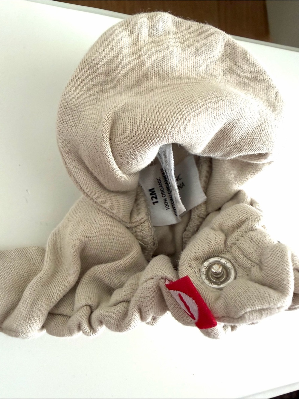 Zutano Organic Cotton Baby Booties Bundle (2 Pairs) 12 Months – Khaki & Gray - Picture 4 of 11